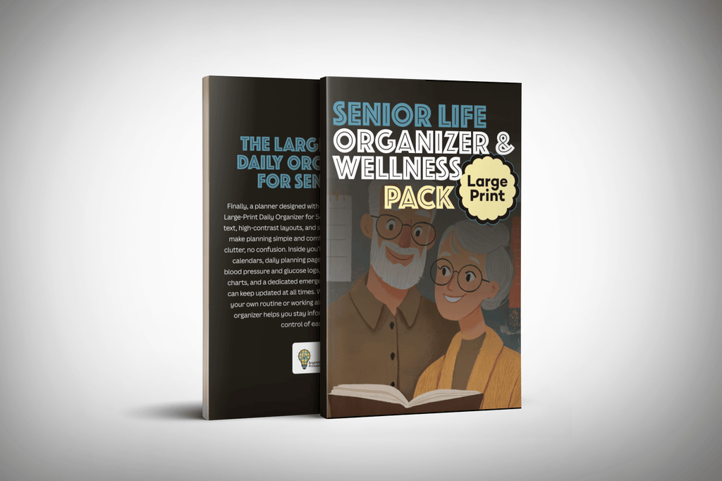 Bright Mind Printables Digital Product Senior Life Organizer & Wellness Pack