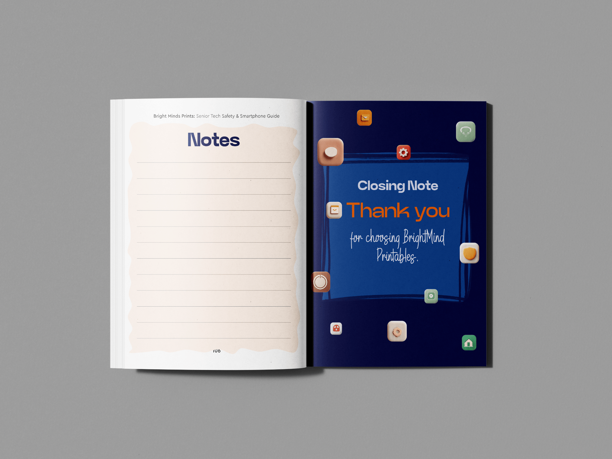 Bright Mind Printables Digital Product Senior Tech Safety & Smartphone Guide