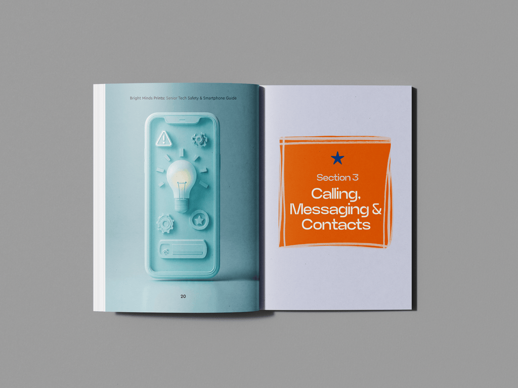 Bright Mind Printables Digital Product Senior Tech Safety & Smartphone Guide